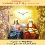 15.06 Najświętszej Trójcy, uroczystość