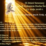 IX dzień Nowenny przed Zesłaniem Ducha Świętego